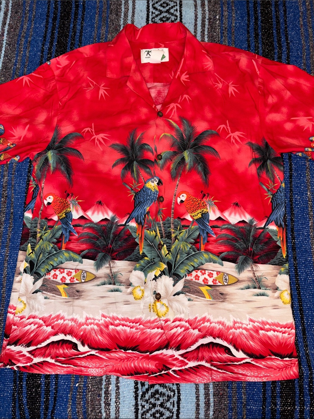 Vintage Made In The USA Hawaiian Button Down Shirt